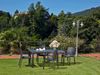 Dmora Außentisch Arca, festes rechteckiges Regal, Mehrzweck-Gartentisch mit Rattan-Effekt, 100 % Made in Italy, 138 x 78 x 72 cm, Anthrazit Bild 2