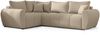 AX LIVING Malatya L Ecksofa mit Schlaffunktion Sofa Hellbraun 235 cm L Bild 2