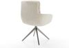 Drehstuhl Abelia-Flex mit Armlehnen Cord Beige Kreuzgestell breit Graphit 360° drehbar Wippfunktion Bild 5