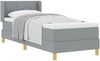 vidaXL Boxspringbett mit Kopfteil Hellgrau 200 x 80 cm Stoff 3341321 Bild 2