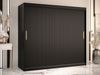 Kleiderschrank Kirtan Slim 1 200 (Farbe: Schwarz, Größe: 200 cm) Bild 2