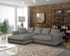 Ecksofa Couchgarnitur TIZIAN in Stoff Salvador Silbergrau Ottomane Links Bild 2