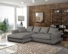 Ecksofa Couchgarnitur TIZIAN in Stoff Salvador Silbergrau Ottomane Links Bild 3