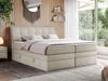 Boxspringbett, Stauraumbett, Bett mit Multipocket-Matratze und Topper - GOLD-10-KING - 180x200cm - Beige Velours - H3 Bild 1