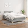 vidaXL Boxspringbett mit Matratze Hellgrau 120x190 cm Stoff 3269786 Bild 3