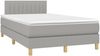vidaXL Boxspringbett mit Matratze Hellgrau 120x190 cm Stoff 3269786 Bild 2