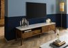 TV-Board Mango 180x45x50 braun geölt / echter Marmor LOS ANGELES #02 Bild 3