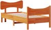 vidaXL Massivholzbett ohne Matratze Wachsbraun 90x200 Kiefernholz 3216392 Bild 3