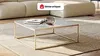 Vente-unique - Couchtisch Design - Marmor & Metall - Goldfarben & Weiß - ARETHA von Pascal MORABITO Bild 2