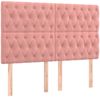 vidaXL Boxspringbett mit Matratze Rosa 160x200 cm Samt 3138036 Bild 5