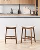 Set mit 2 Barhockern DIXON Holz Beige Bild 3