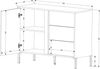 AX LIVING Schubladenschrank Mikasso – 100 cm Breite, Modern in Eiche/Schwarz Bild 2