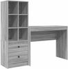 vidaXL Schreibtisch mit Schubladen mit Regal 2 pcs Graues Sonoma 3337334 Bild 2