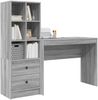 vidaXL Schreibtisch mit Schubladen mit Regal 2 pcs Graues Sonoma 3337334 Bild 3