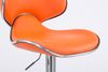CLP 2er Set Barhocker Las Vegas V2 Kunstleder mit Fußstütze,orange chrom Bild 4