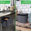 YourCasa Biomülleimer Küche 7L mit Halterung, Sieb und Deckel, 7 Liter, Mit Halterung Bild 4