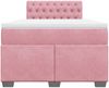 vidaXL Boxspringbett mit Matratze Rosa 120x190 cm Samt 3286269 Bild 4