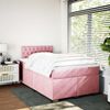 vidaXL Boxspringbett mit Matratze Rosa 120x190 cm Samt 3286269 Bild 3