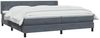 vidaXL Boxspringbett mit Matratze Dunkelgrau 180x210 cm Samt 3318292 Bild 3