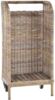 Krines Home Aufbewahrungskorb Holzwagen Holzkorb Brennholz- Kaminholzwagen aus Kubu-Rattan Naturrohr Bild 5