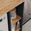 Waschmaschinenschrank Viktor Anthrazit/Goldkraft Eiche 93.6 x 88.2 cm mit Regal Vicco Bild 4