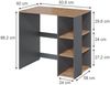 Waschmaschinenschrank Viktor Anthrazit/Goldkraft Eiche 93.6 x 88.2 cm mit Regal Vicco Bild 2