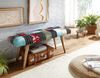 Sitzbank Patchwork Samt Massivholz 117x51x38cm Polsterbank Modern Flur Esszimmer Bild 5