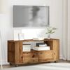 vidaXL TV-Schrank mit Rollen Altholz-Optik 102x34,5x43cm Holzwerkstoff 855990 Bild 3
