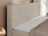 Boxspringbett mit Multipocket-Matratze und Topper, Doppelbett, Struktur dekostoff, Polsterbett mit Bettkästen - JAGUAR - 200 x 200 cm - Dunkelbeige Struktur - H3 Bild 4