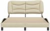 vidaXL Bettgestell ohne Matratze "Hvar" Creme 120x200 cm Stoff 3207763 Bild 4