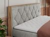 Boxspringbett VENETO KING, Doppelbett mit Multipocket-Matratze, Polsterbett mit Kopfstütze - 200 x 200 cm - Hellgrau Stoff - H4 Bild 3