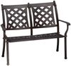 Inko Stapelbank Duke Alu-Guss 120x63x100 cm Gartenbank Sitzbank 2 Farben zur Auswahl Bronze Bild 5
