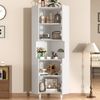 Eckschrank mit LED Beleuchtung, App gesteuert, Lack Spanplatte, 2 Türen + Regal, platzsparend, Kippsicherung, Aufbewahrungsschrank,Weiß Bild 4