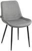 2er Set Esszimmerstühle Victoria Samt grau Bild 2