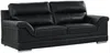Vente-unique - MONIKA Couchgarnitur Leder Schwarz - B 103 cm x H 100 cm x L 190 cm235 cm Bild 4