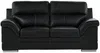 Vente-unique - MONIKA Couchgarnitur Leder Schwarz - B 103 cm x H 100 cm x L 190 cm235 cm Bild 5
