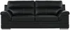 Vente-unique - MONIKA Couchgarnitur Leder Schwarz - B 103 cm x H 100 cm x L 190 cm235 cm Bild 3