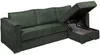 Vente-unique - LORETO Sofa SamtStoff Grün - B 223 cm152 cm x H 90 cm x L 298 cm Bild 4