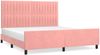 vidaXL Bettgestell mit Kopfteil Rosa 160x200 cm Samt 3125890 Bild 2