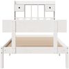 vidaXL Massivholzbett mit Regal ohne Matratze Weiß 90x190 cm Kiefer 3321821 Bild 4