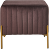 Hocker UTAH Samtstoff Dunkelbraun Bild 4