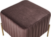 Hocker UTAH Samtstoff Dunkelbraun Bild 5