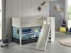 Vipack 'Scott' Spielbett mit Rolllattenrost, Rutsche, Leiter und Textilset "Police", weiß lackiert, LF 90x200 cm Bild 2