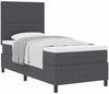 vidaXL Boxspringbett Dunkelgrau und Weiß 90 x 200 cm Cordstoff 3337540 Bild 3