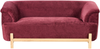 Beliani 'ALNOR' 2-Sitzer Sofa, Chenillegewebe Burgunderrot Bild 2