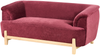 Beliani 'ALNOR' 2-Sitzer Sofa, Chenillegewebe Burgunderrot Bild 4