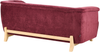 Beliani 'ALNOR' 2-Sitzer Sofa, Chenillegewebe Burgunderrot Bild 5