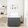 vidaXL Bettrahmen mit Matratze Dunkelgrau 90 x 200 cm Stoff 3398341 Bild 3