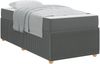 vidaXL Bettrahmen mit Matratze Dunkelgrau 90 x 200 cm Stoff 3398341 Bild 2