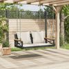 vidaXL Hängebank mit Kissen Schwarz 109x62x40 cm Poly Rattan 368155 Bild 3